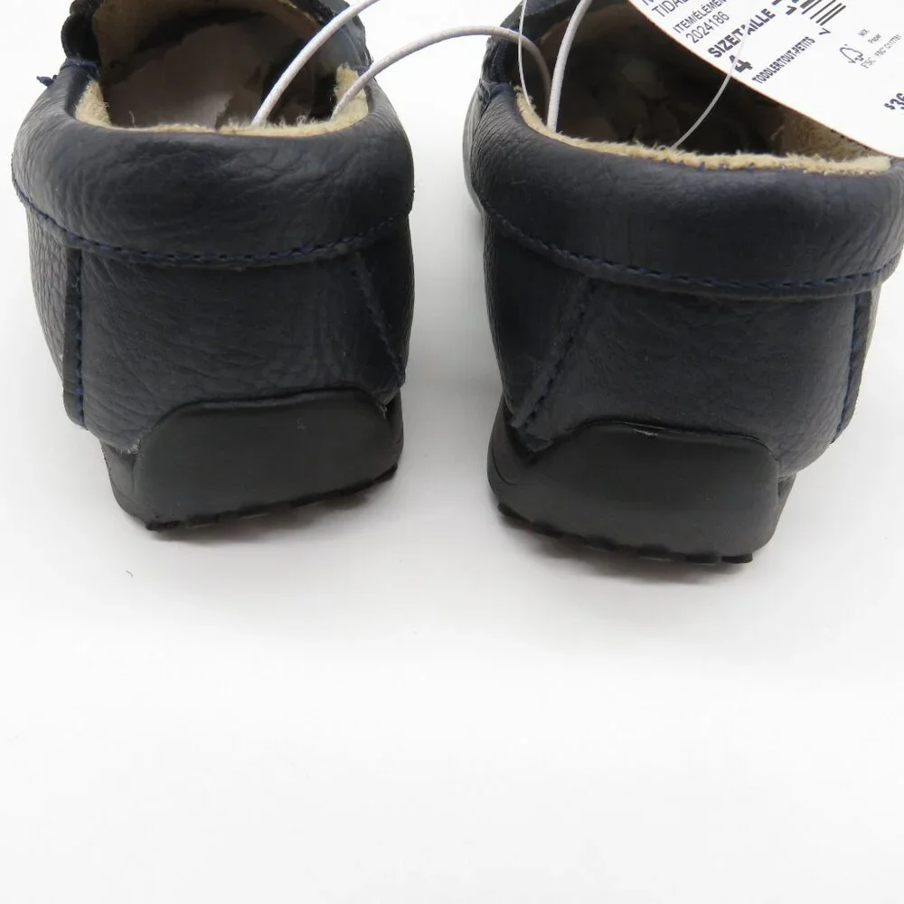 The Childrens Place Toddler Boys Navy Moccasin Shoes Size 4 NEW